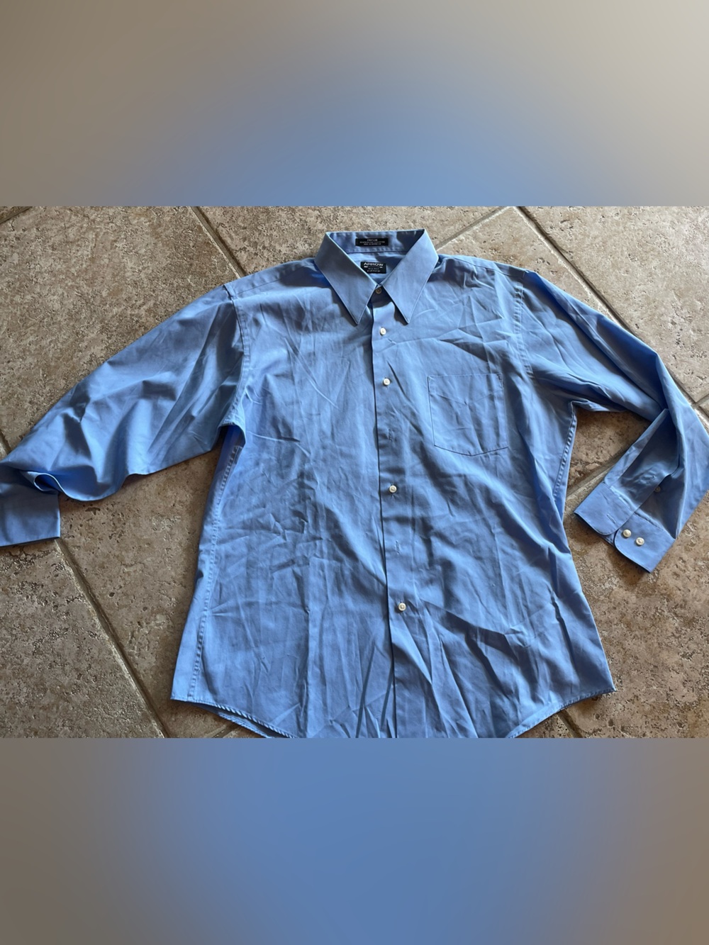 Arrow Men's Light Blue Button-Down Dress Shirt